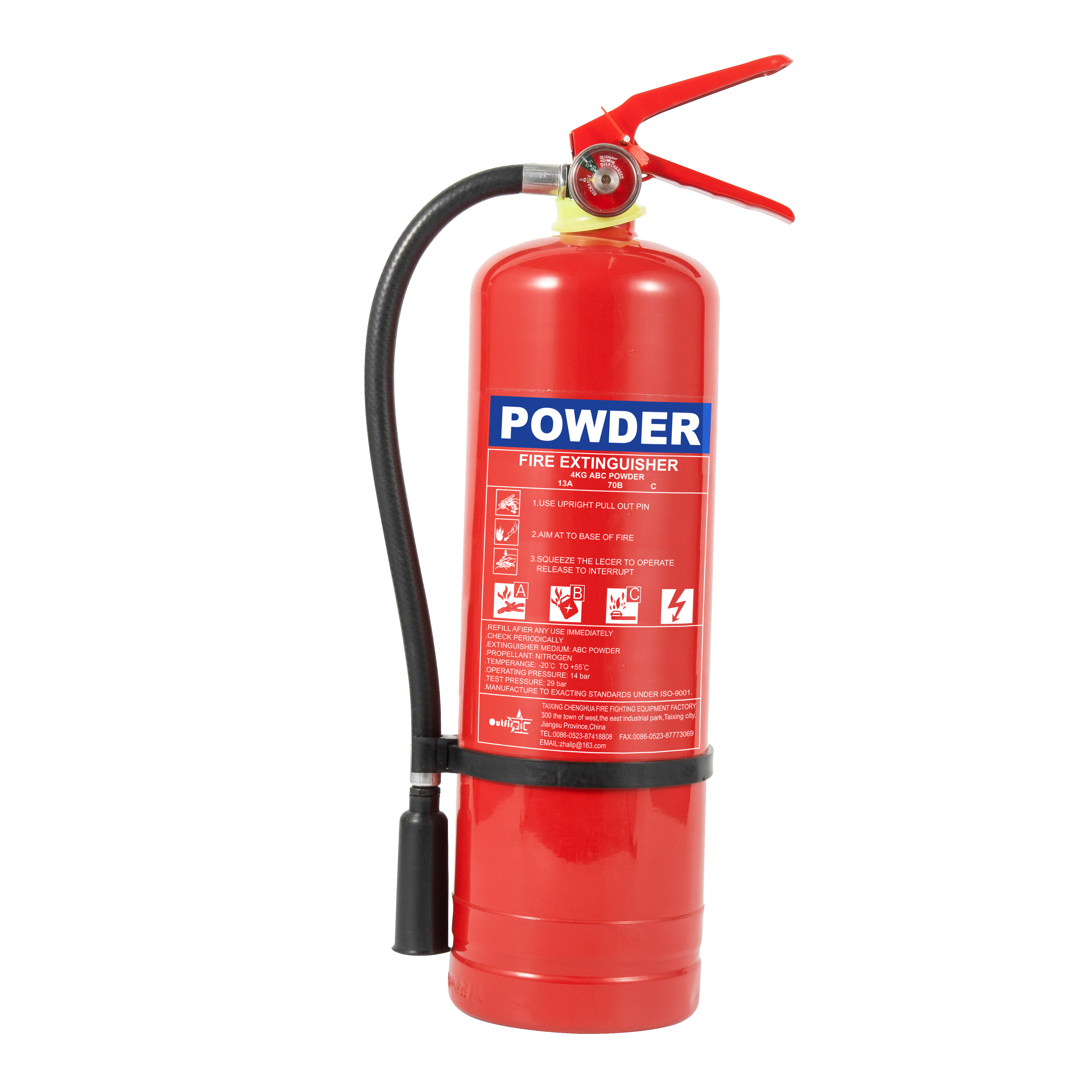 4KG Foot Ring Dry Powder Fire Extinguisher