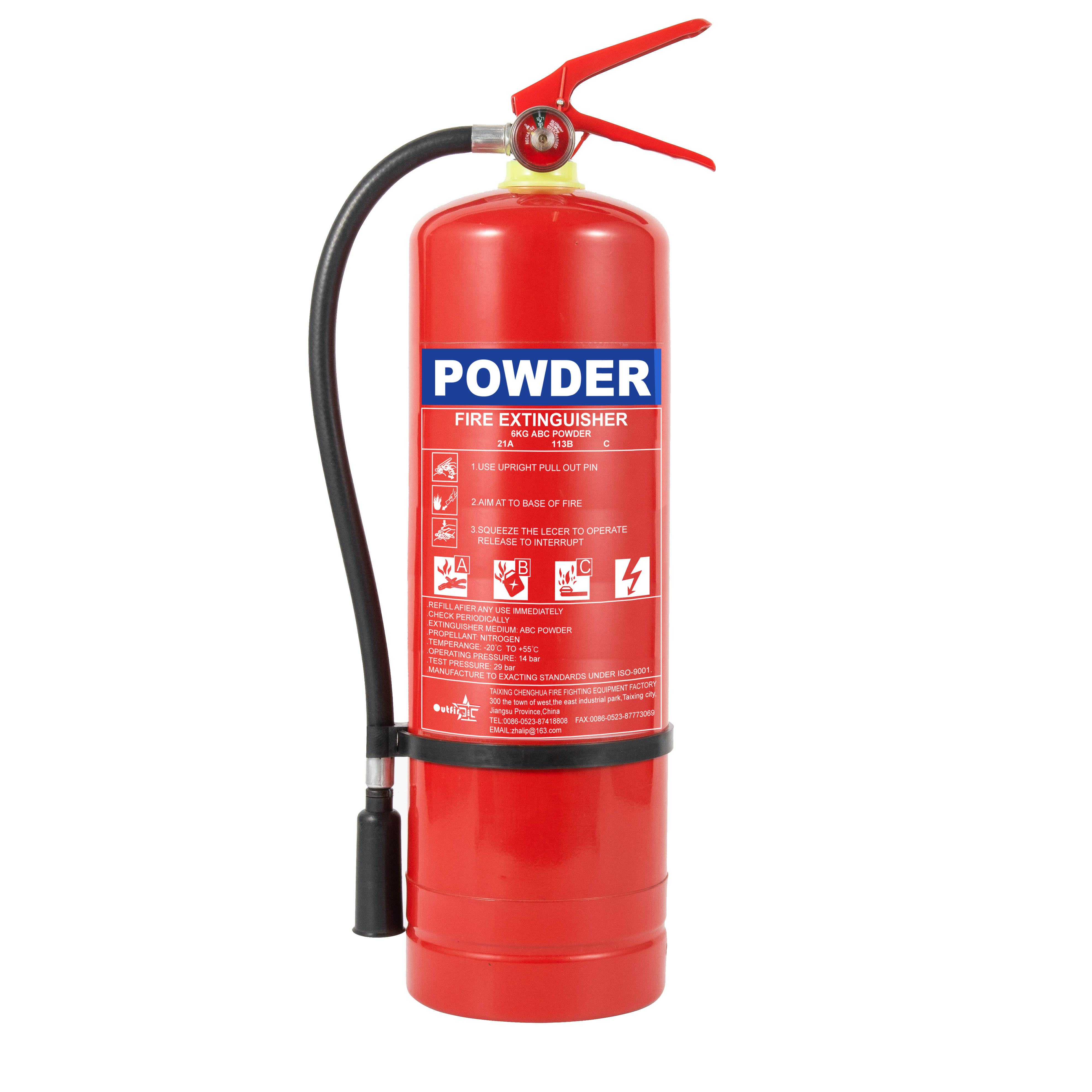 6KG Foot Ring Dry Powder Fire Extinguisher